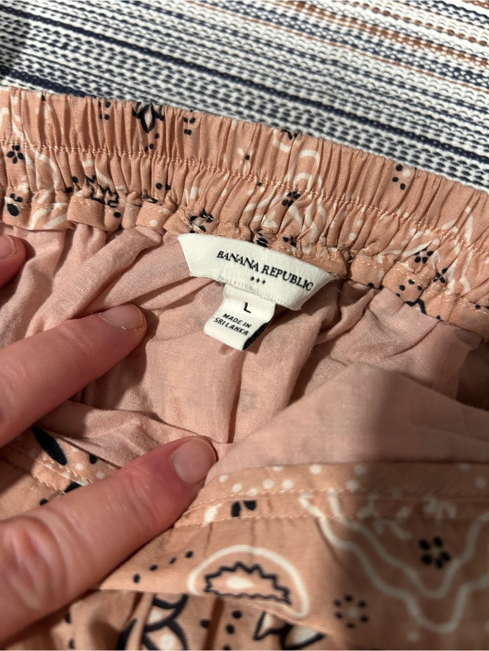 Banana Republic Blush Pink Printed Elastic-Waist Maxi Skirt NWOT